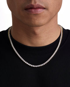 ICE SPARKLER - 4mm Tennis ネックレス (18K Gold)