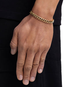PLAIN - 8mm キューバブレスレット (18K Gold)
