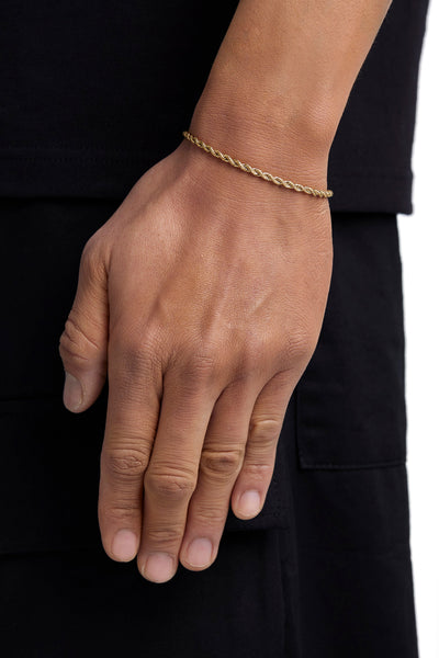 THE ROPE - 3mm ロープ ブレスレット (18K Gold)