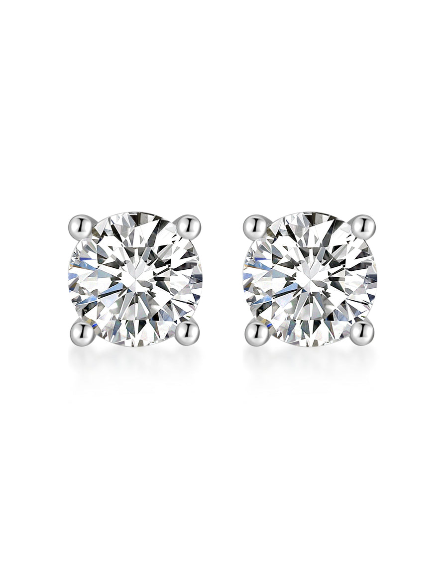 FROST ONE - 1CT モアサナイト ピアス (White Gold)