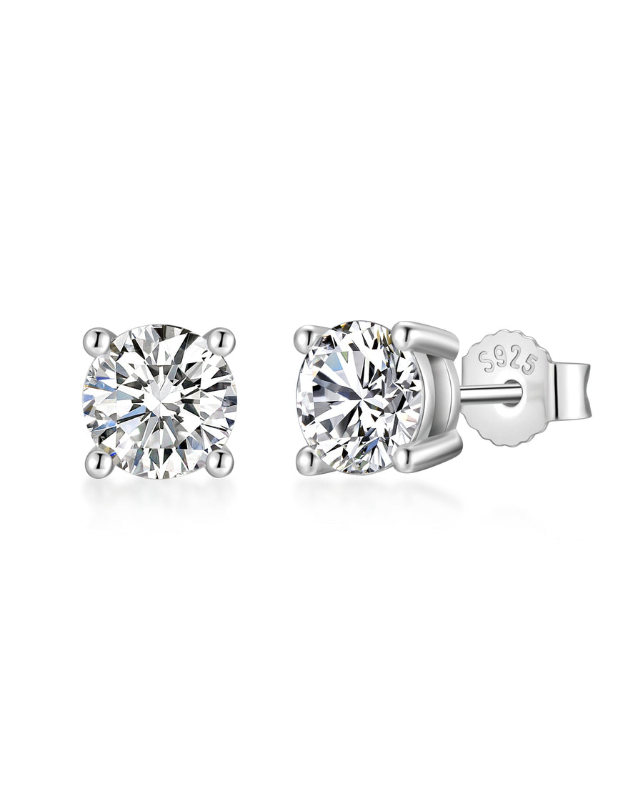 FROST ONE - 1CT モアサナイト ピアス (White Gold)