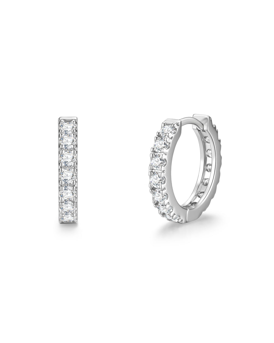 FROZEN HOOP - ピアス (White Gold)