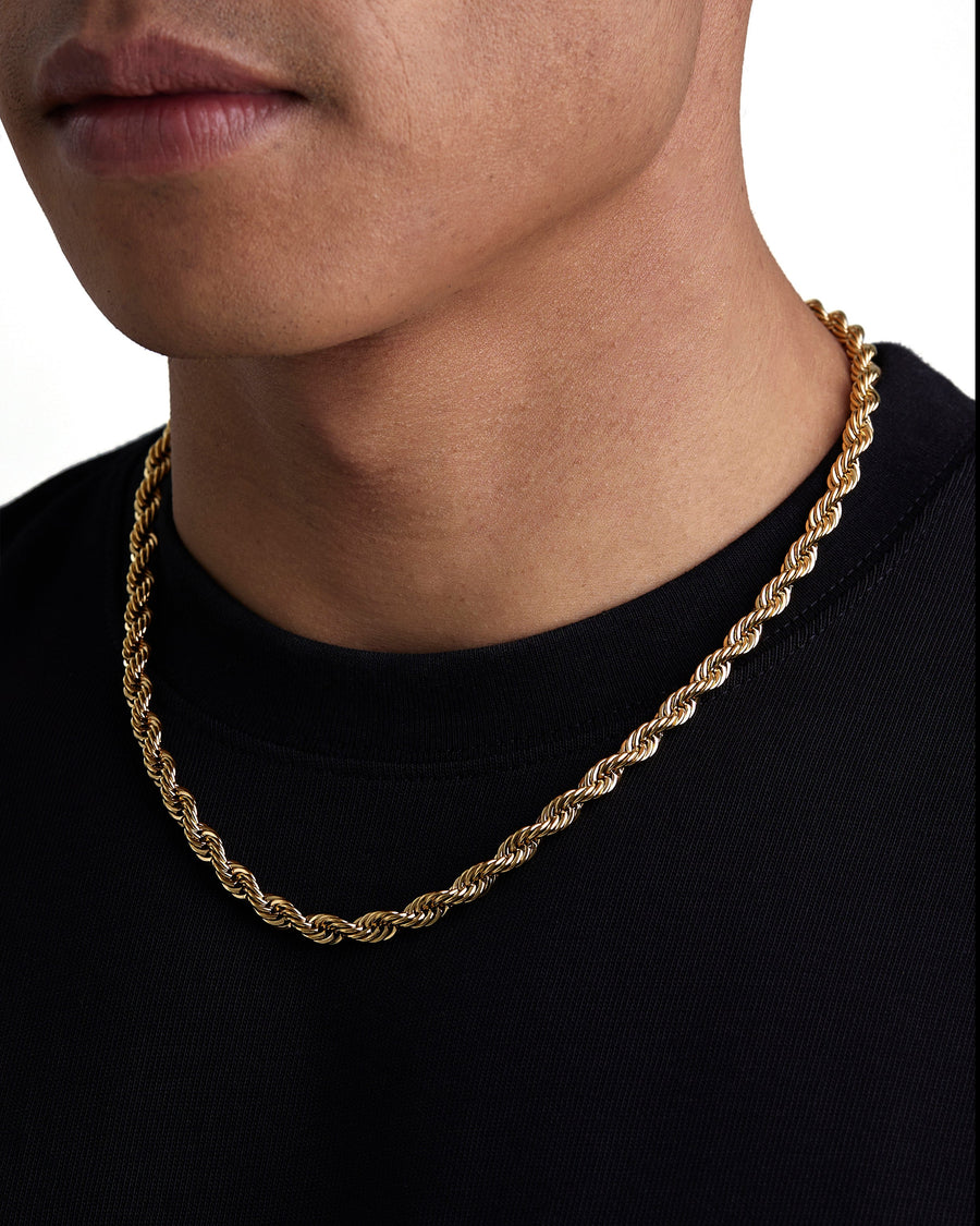 THE ROPE  - 6mm ロープネックレス (18K Gold)