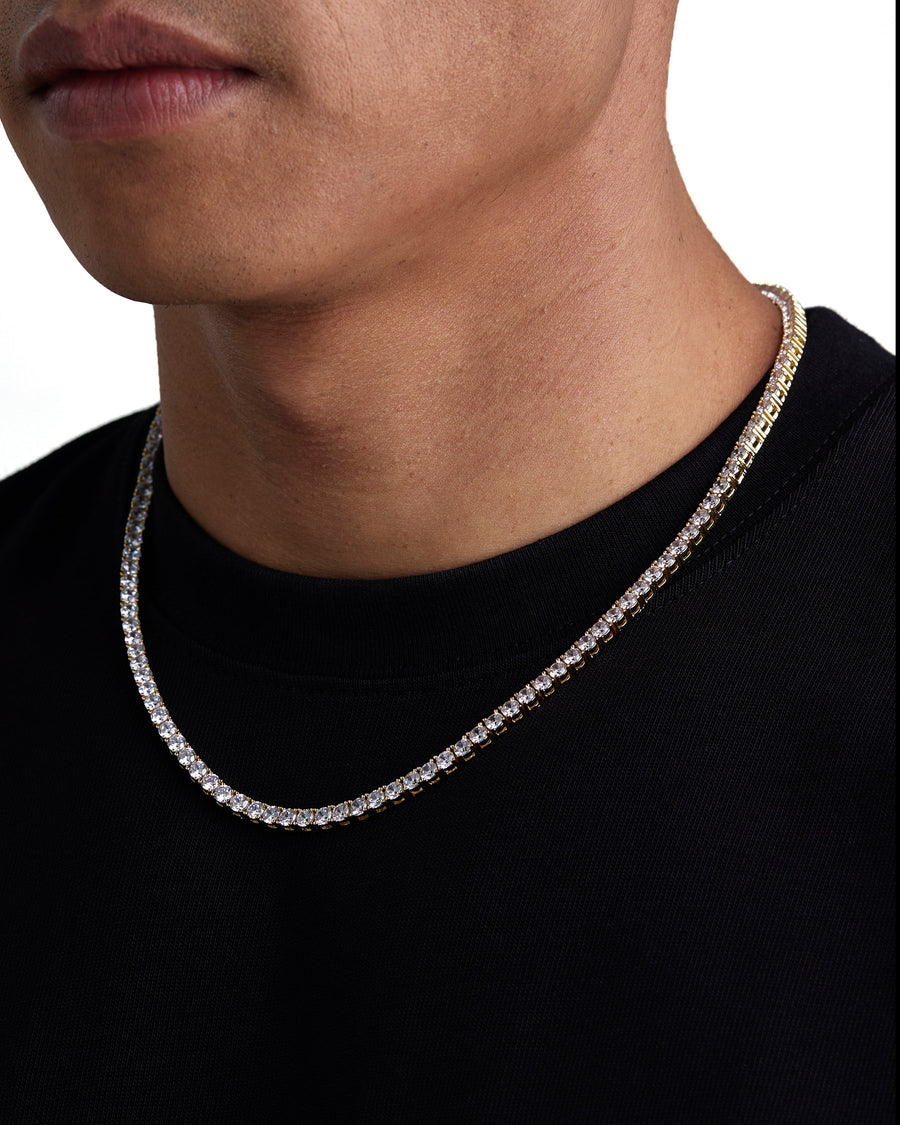 ICE SPARKLER - 4mm Tennis ネックレス (18K Gold)