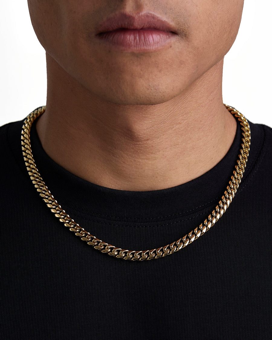 PLAIN SET - 8mm キューバセット (18K Gold)