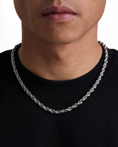 THE ROPE  - 6mm ロープネックレス (White Gold)