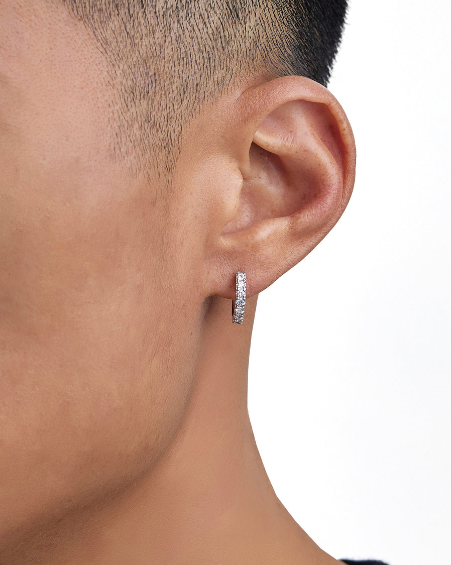 FROZEN HOOP - ピアス (White Gold)