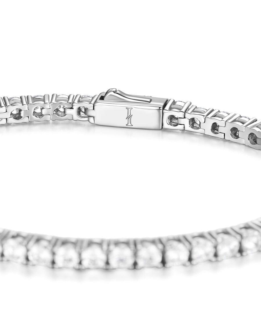 ICE SPARKLER - 3mm Tennis ブレスレット (White Gold)