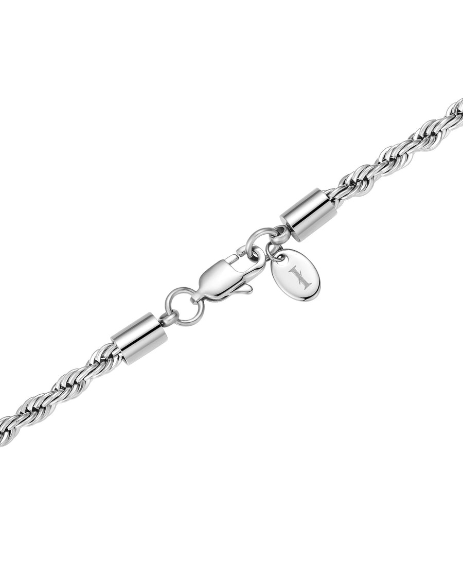 THE ROPE  - 4mm ロープネックレス (White Gold)