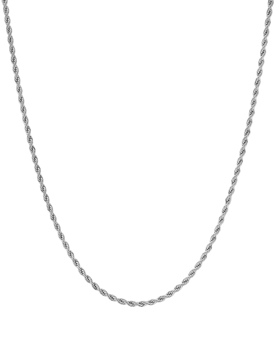 THE ROPE  - 3mm ロープネックレス (White Gold)