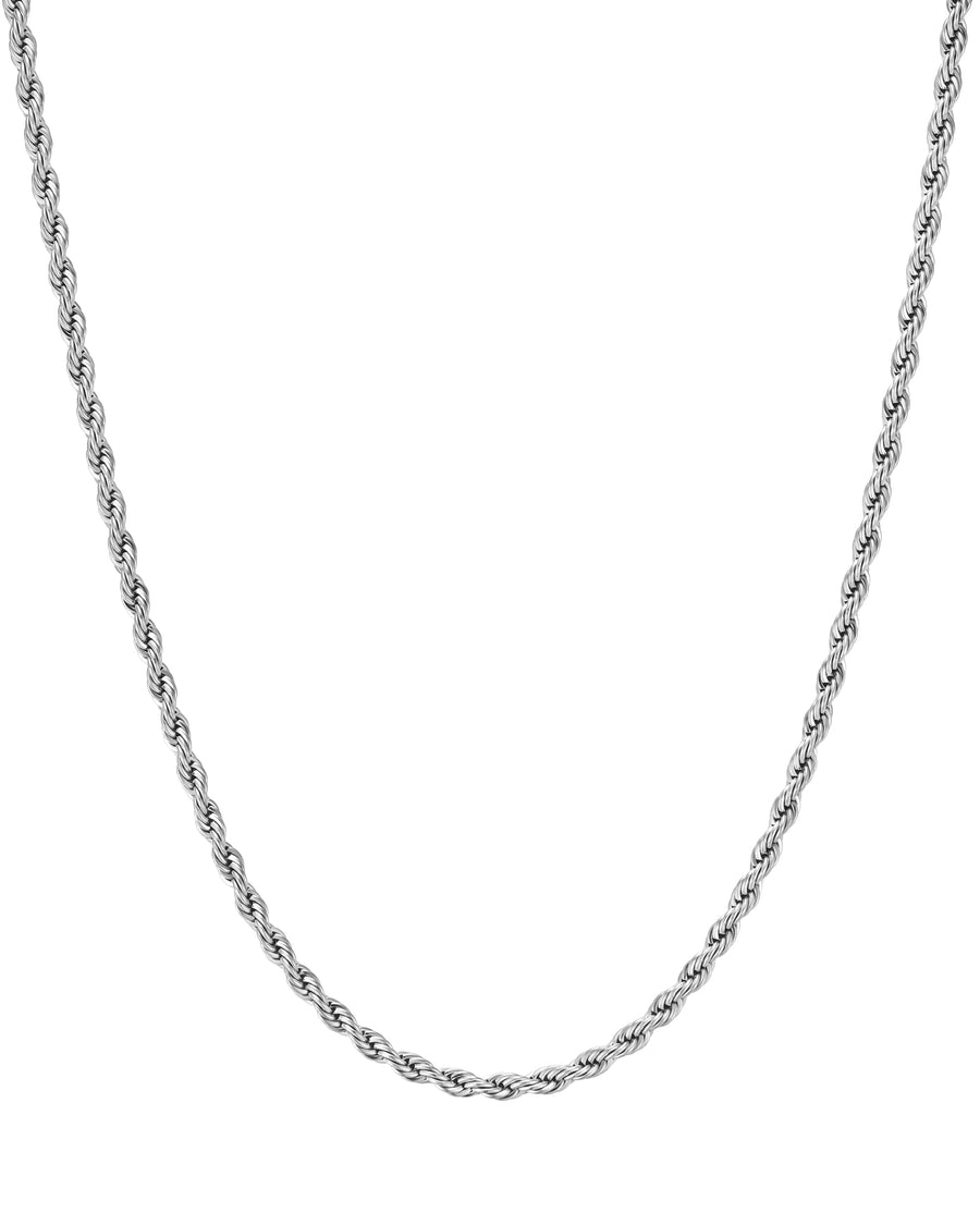 THE ROPE  - 4mm ロープネックレス (White Gold)