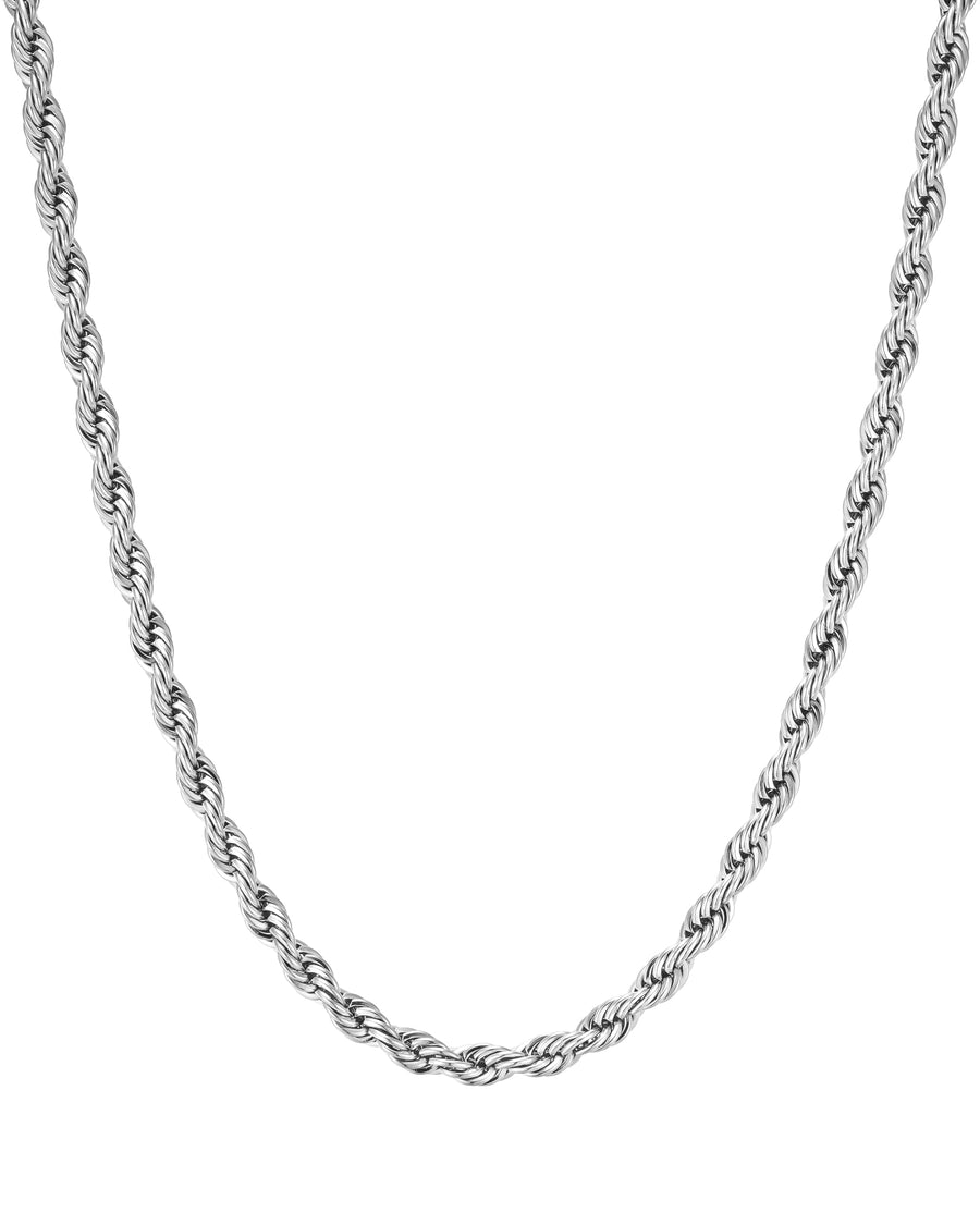 THE ROPE  - 6mm ロープネックレス (White Gold)