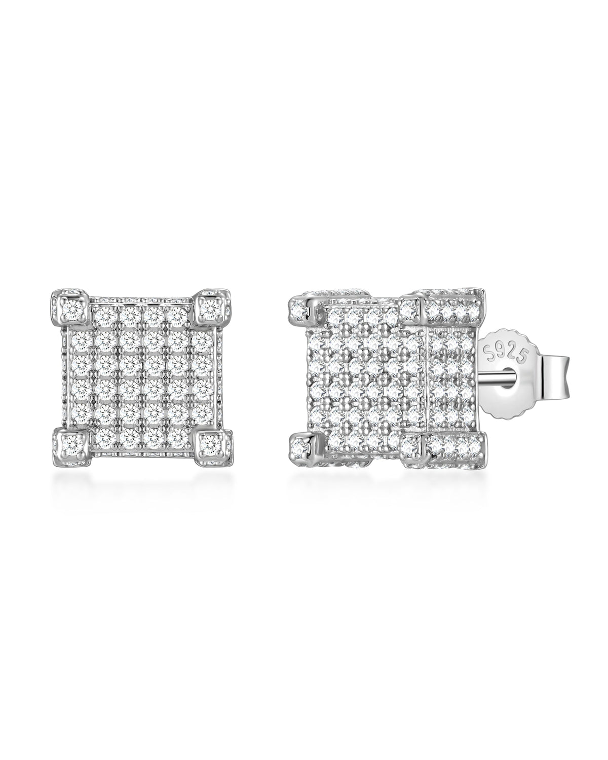 White gold diamond earrings by Iceman Society