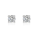 White gold moissanite earrings by Iceman Society