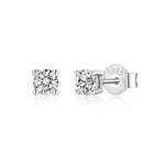 White gold moissanite earrings by Iceman Society