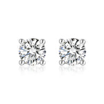 White gold moissanite earrings by Iceman Society