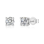 White gold moissanite earrings by Iceman Society