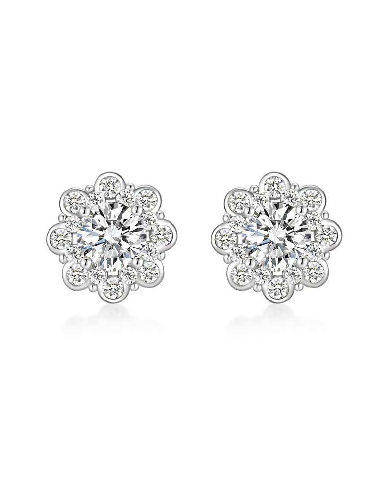 FROZEN BLOOM 1CT モアサナイト ピアス White Gold 商品写真