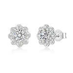 White gold moissanite earrings by Iceman Society