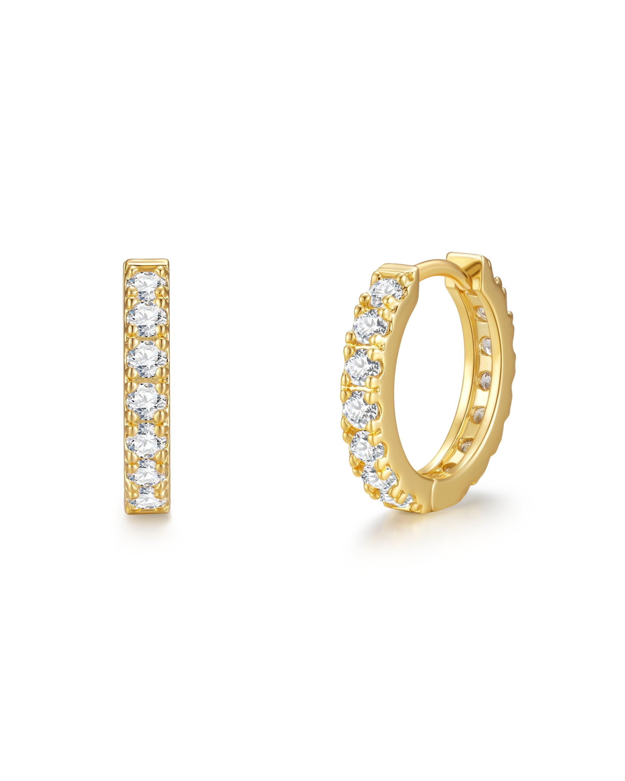 18k gold diamond earrings by Iceman Society
