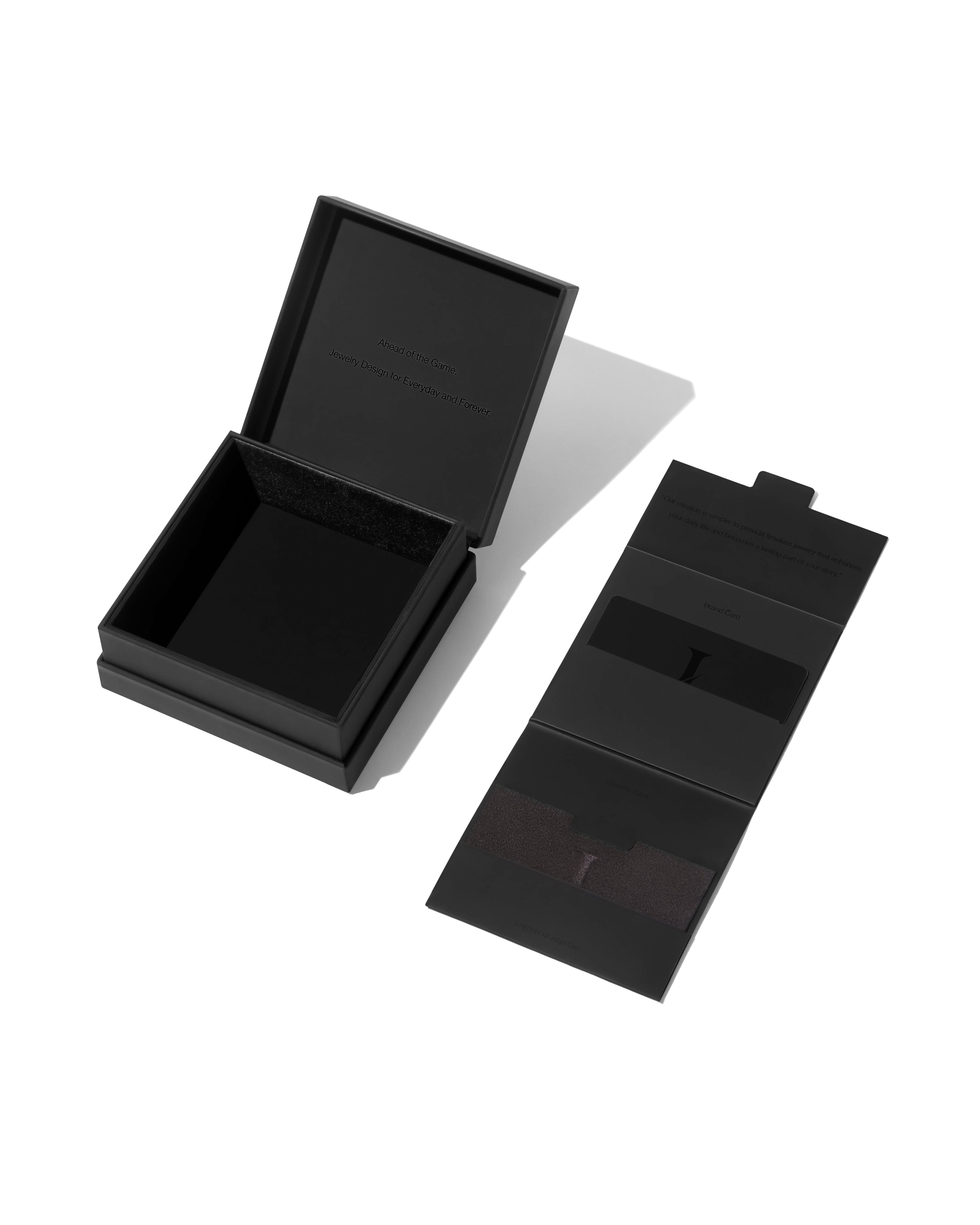 White gold earrings open packaging by Iceman Society