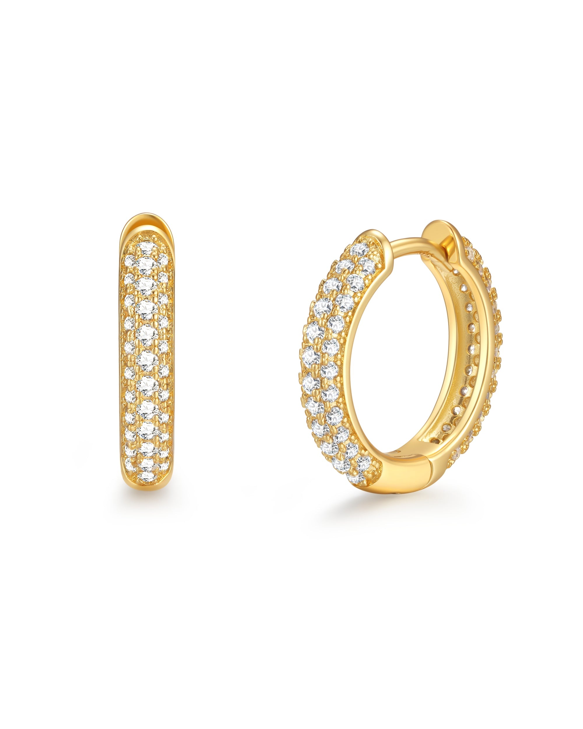 18k gold diamond earrings by Iceman Society
