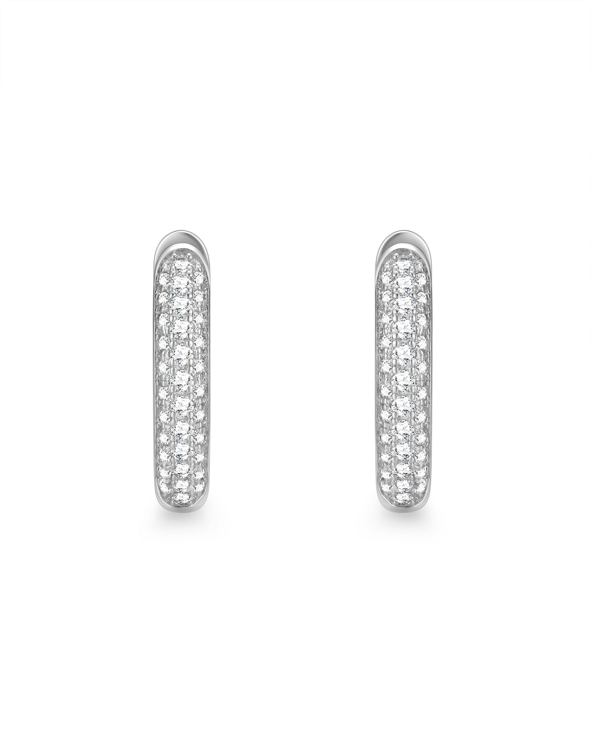 White gold diamond earrings by Iceman Society