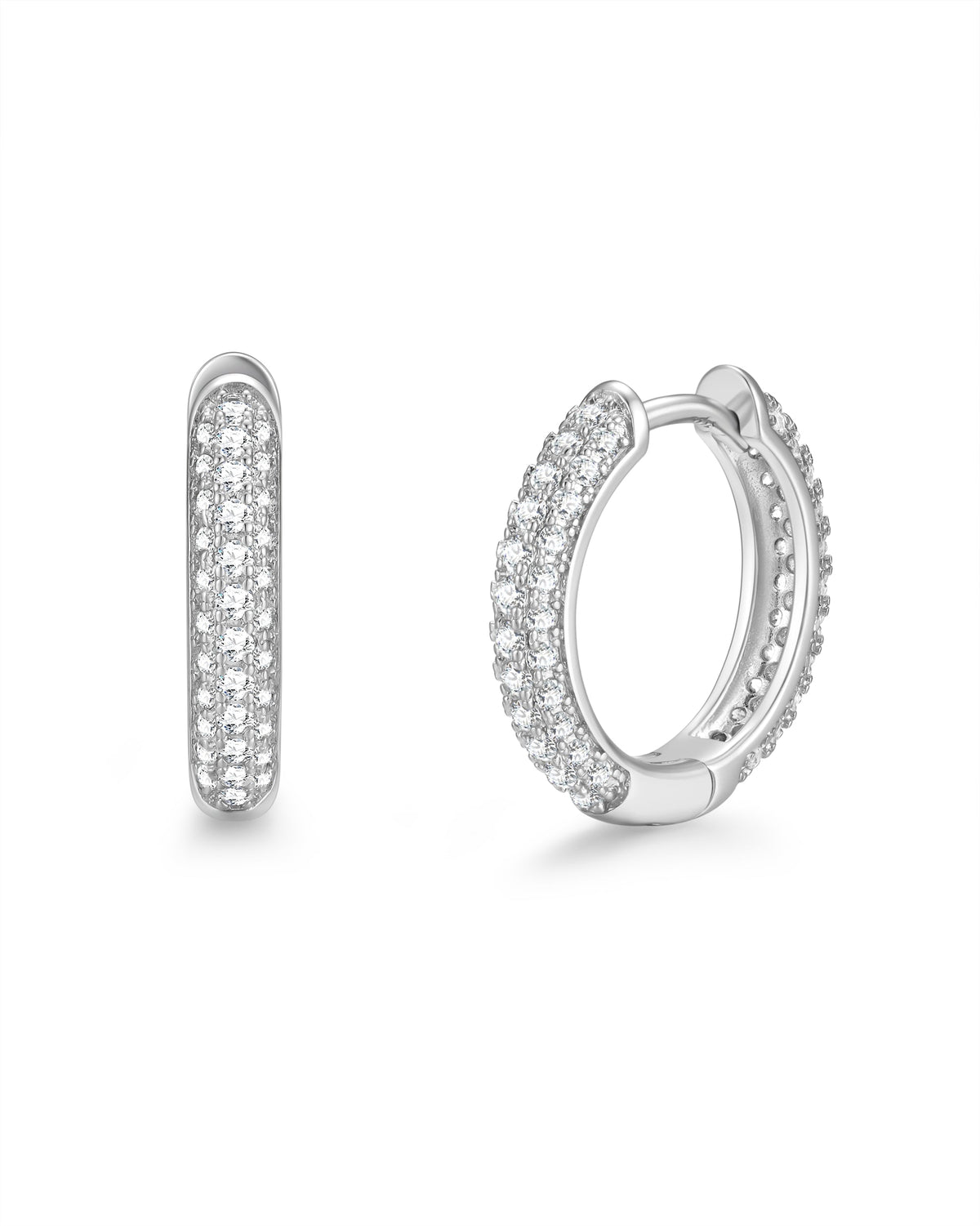 White gold diamond earrings packaging by Iceman Society