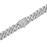 13mm white gold ice prong cuban necklace by Iceman Society