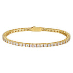 3mm 18k gold tennis bracelet by Iceman Society