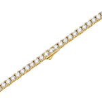 3mm 18k gold tennis necklace by Iceman Society