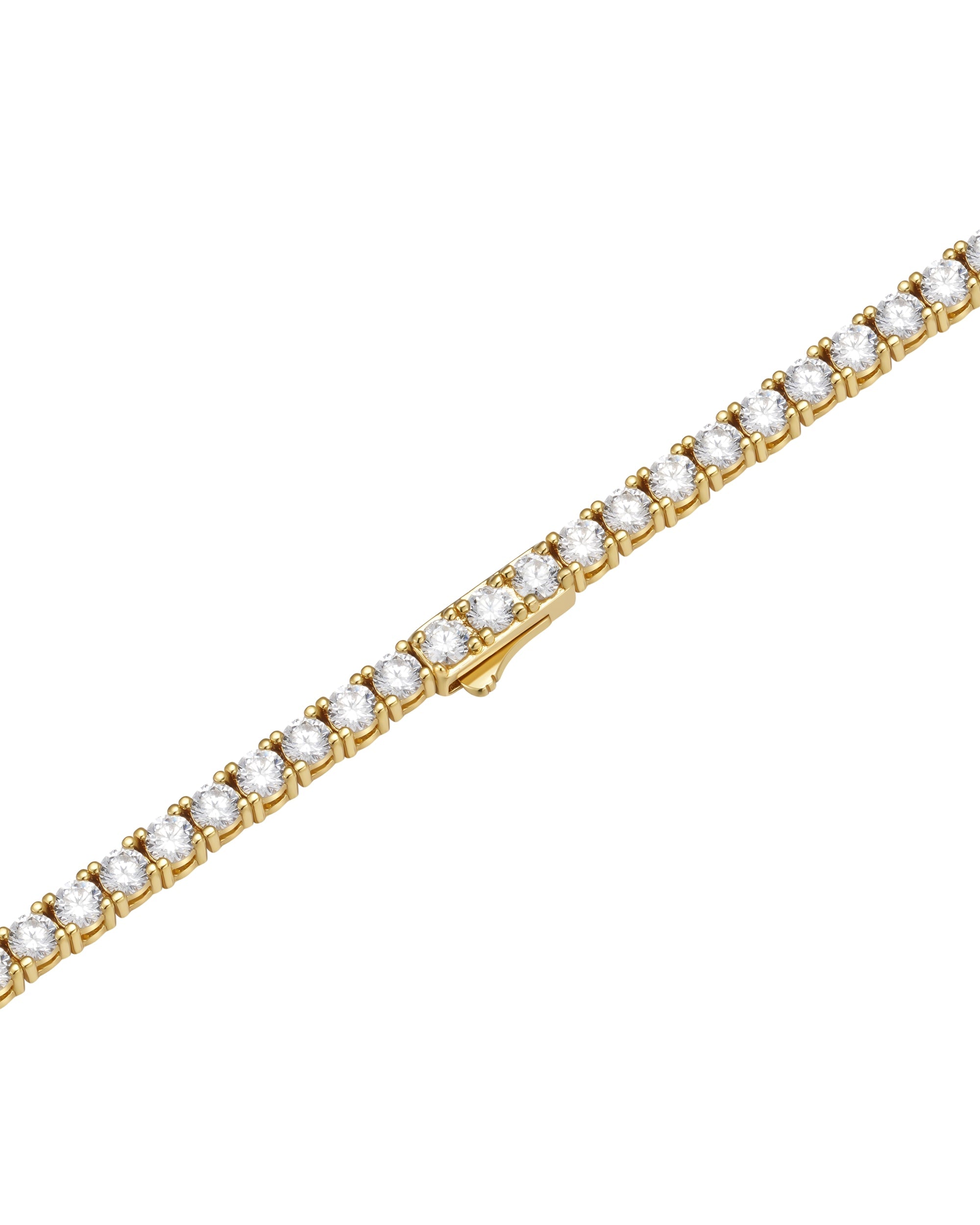 3mm 18k gold tennis necklace by Iceman Society