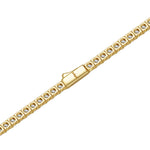 3mm 18k gold tennis necklace by Iceman Society