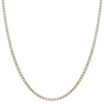 3mm 18k gold tennis necklace by Iceman Society