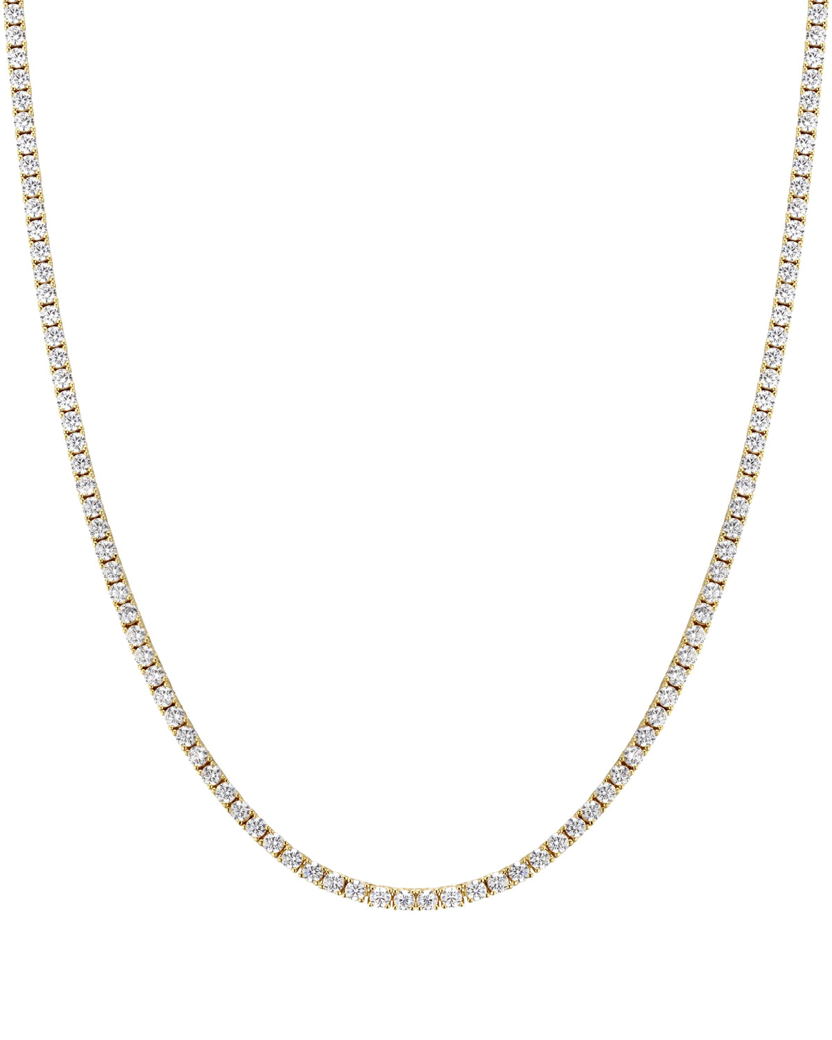 3mm 18k gold tennis necklace by Iceman Society