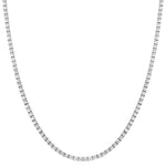 3mm white gold tennis necklace by Iceman Society