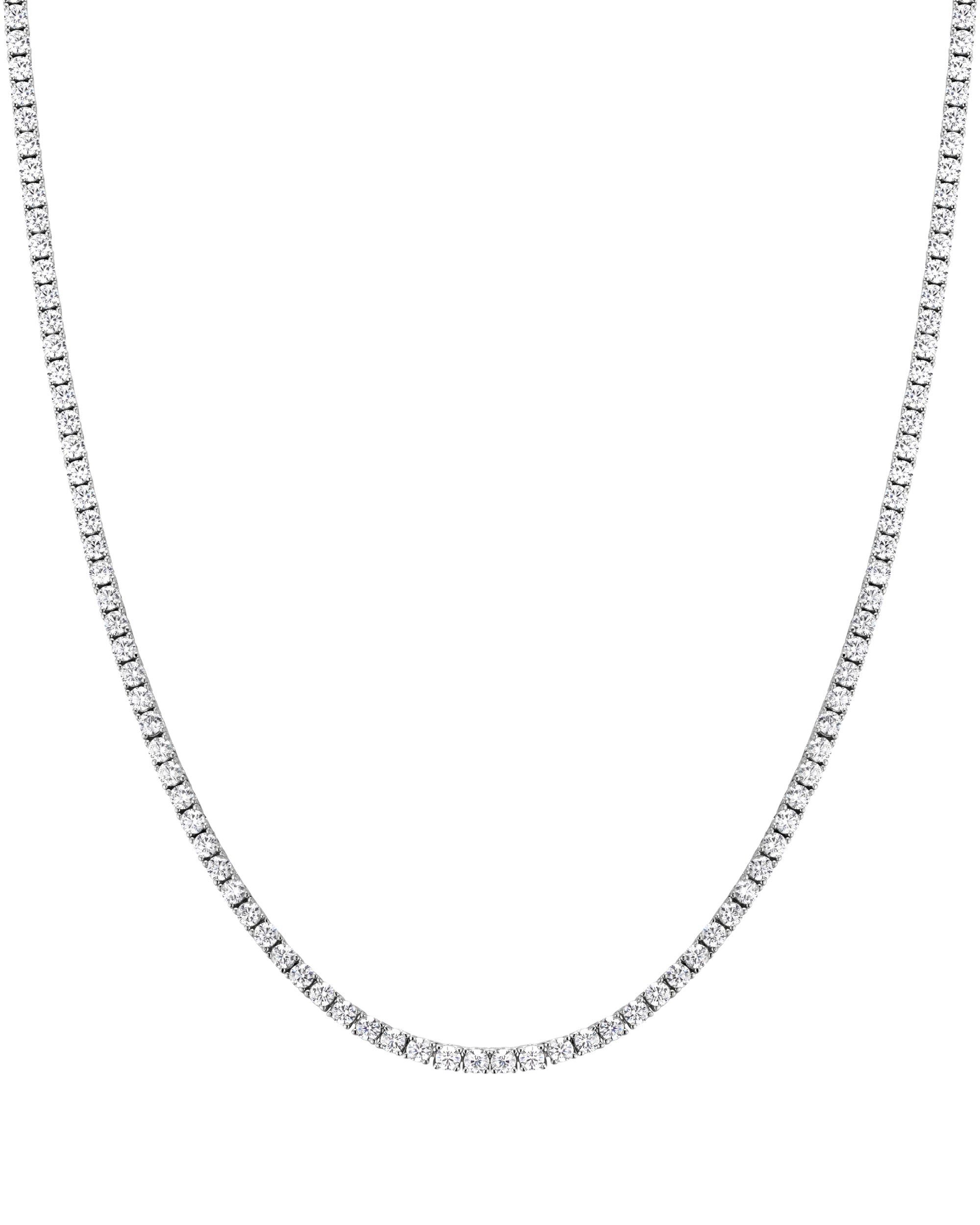 3mm white gold tennis necklace by Iceman Society