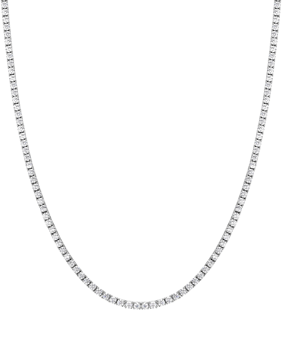 3mm white gold tennis necklace by Iceman Society