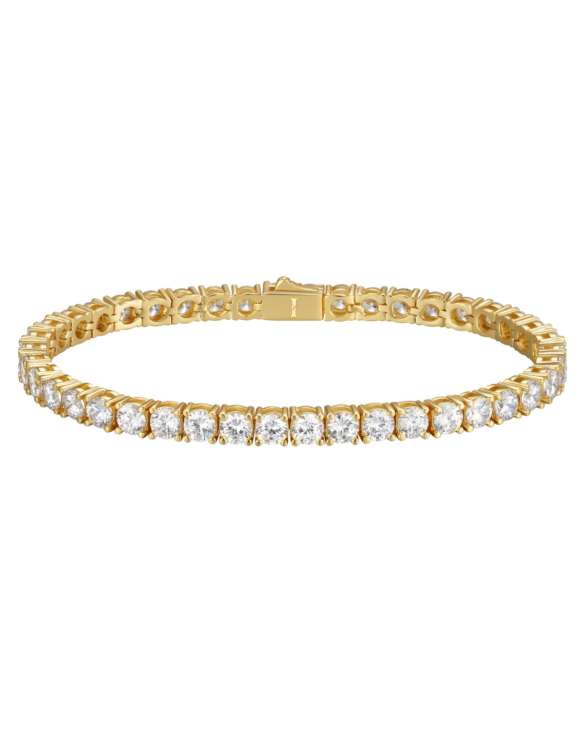 4mm 18k gold tennis bracelet by Iceman Society