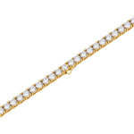 4mm 18k gold tennis necklace by Iceman Society