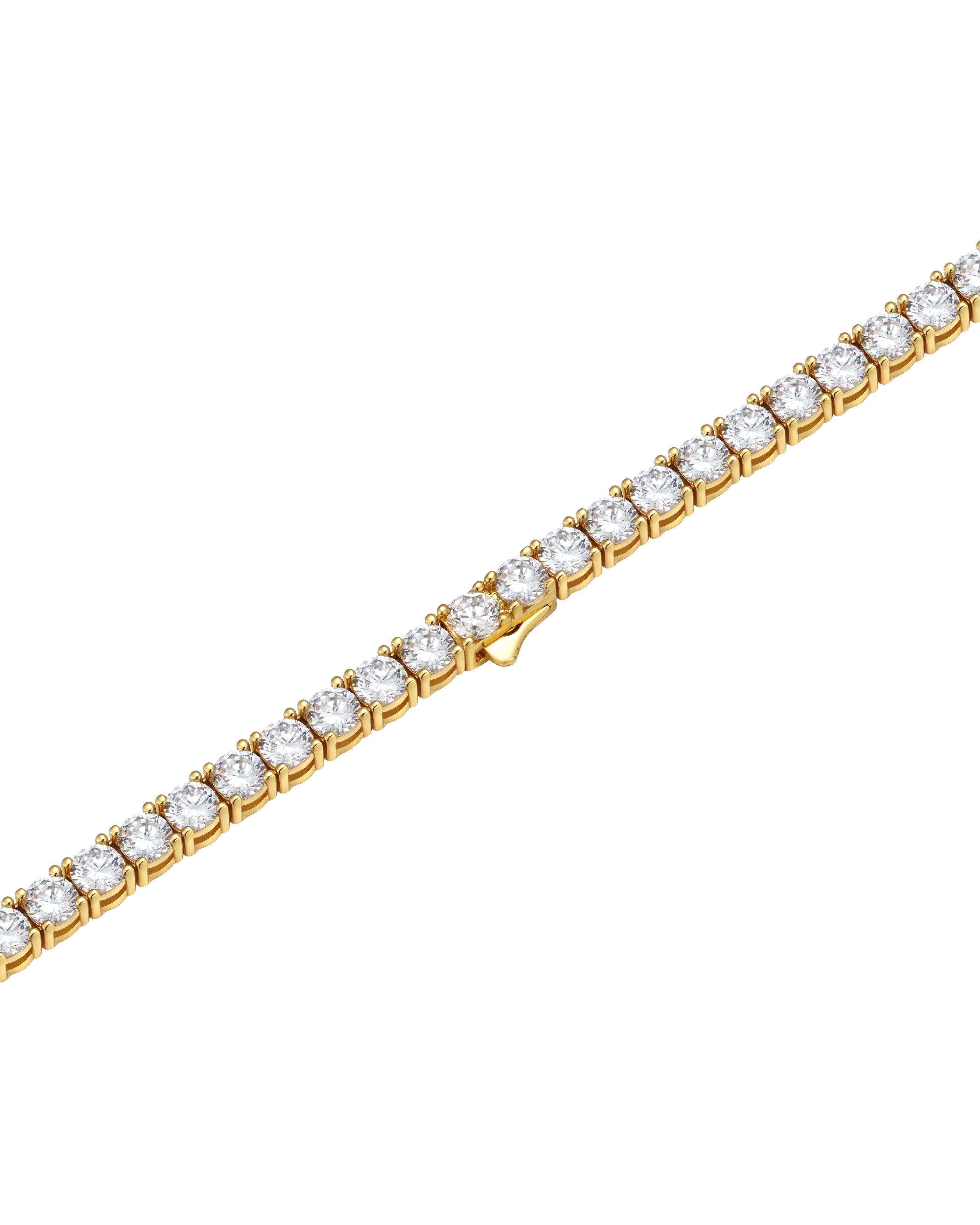 4mm 18k gold tennis necklace by Iceman Society