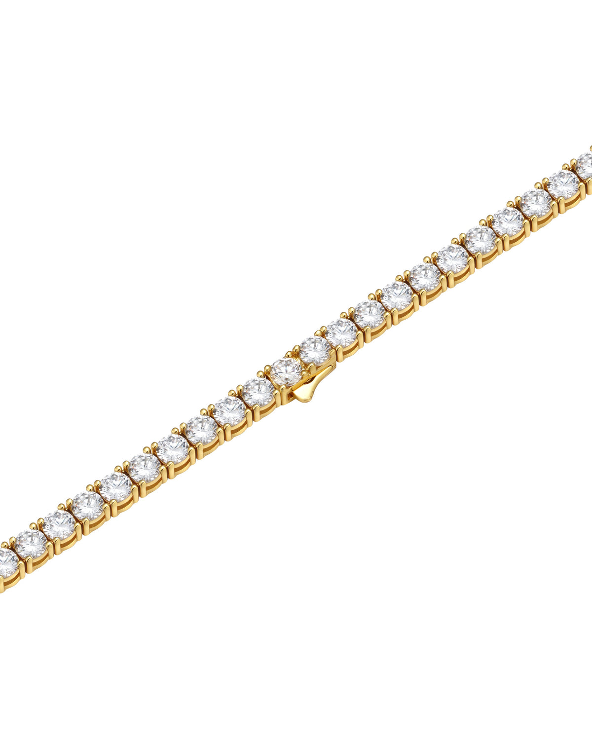 4mm 18k gold tennis necklace by Iceman Society