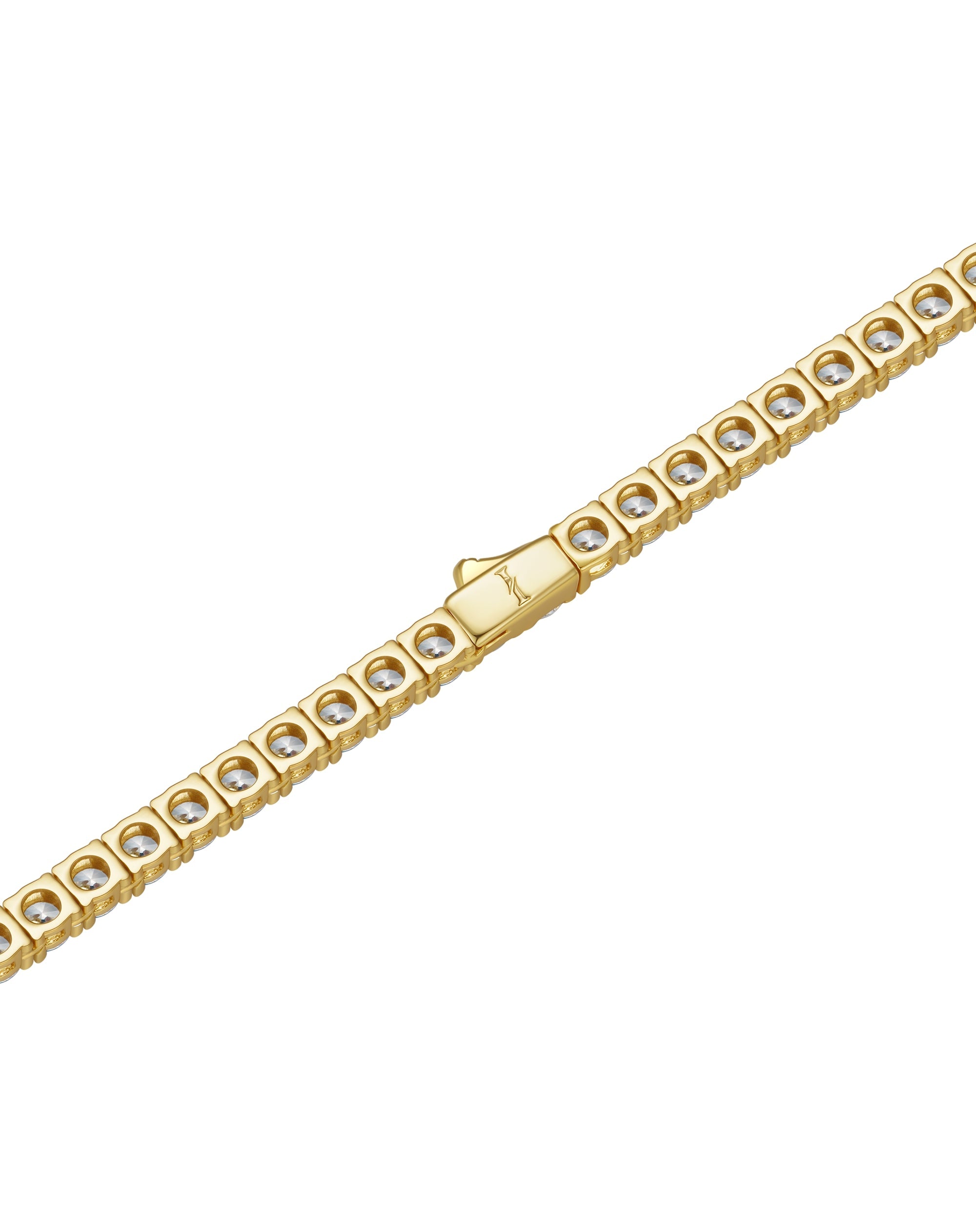4mm 18k gold tennis necklace by Iceman Society