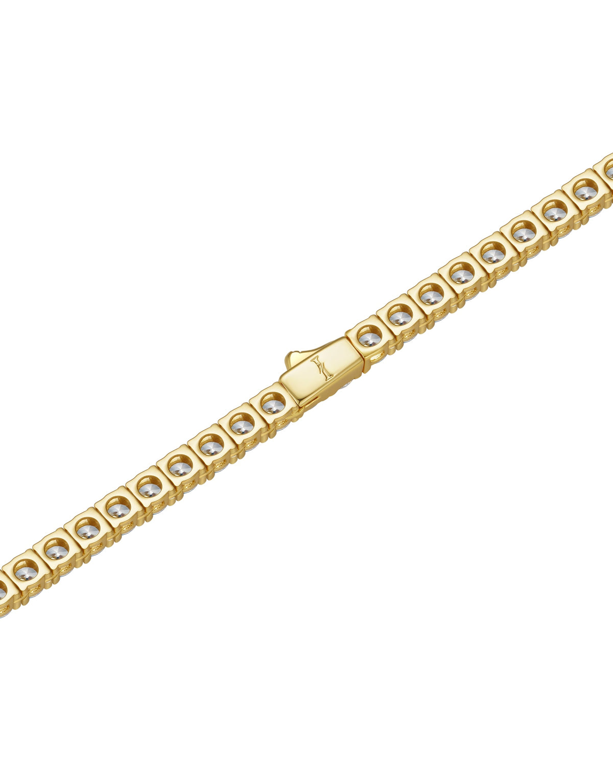 4mm 18k gold tennis necklace by Iceman Society