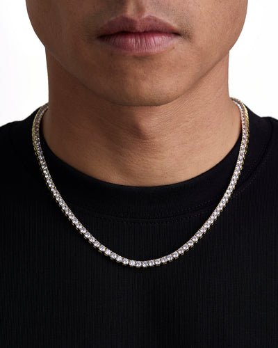 ICE SPARKLER - 4mm テニス チェーン (18K Gold)
