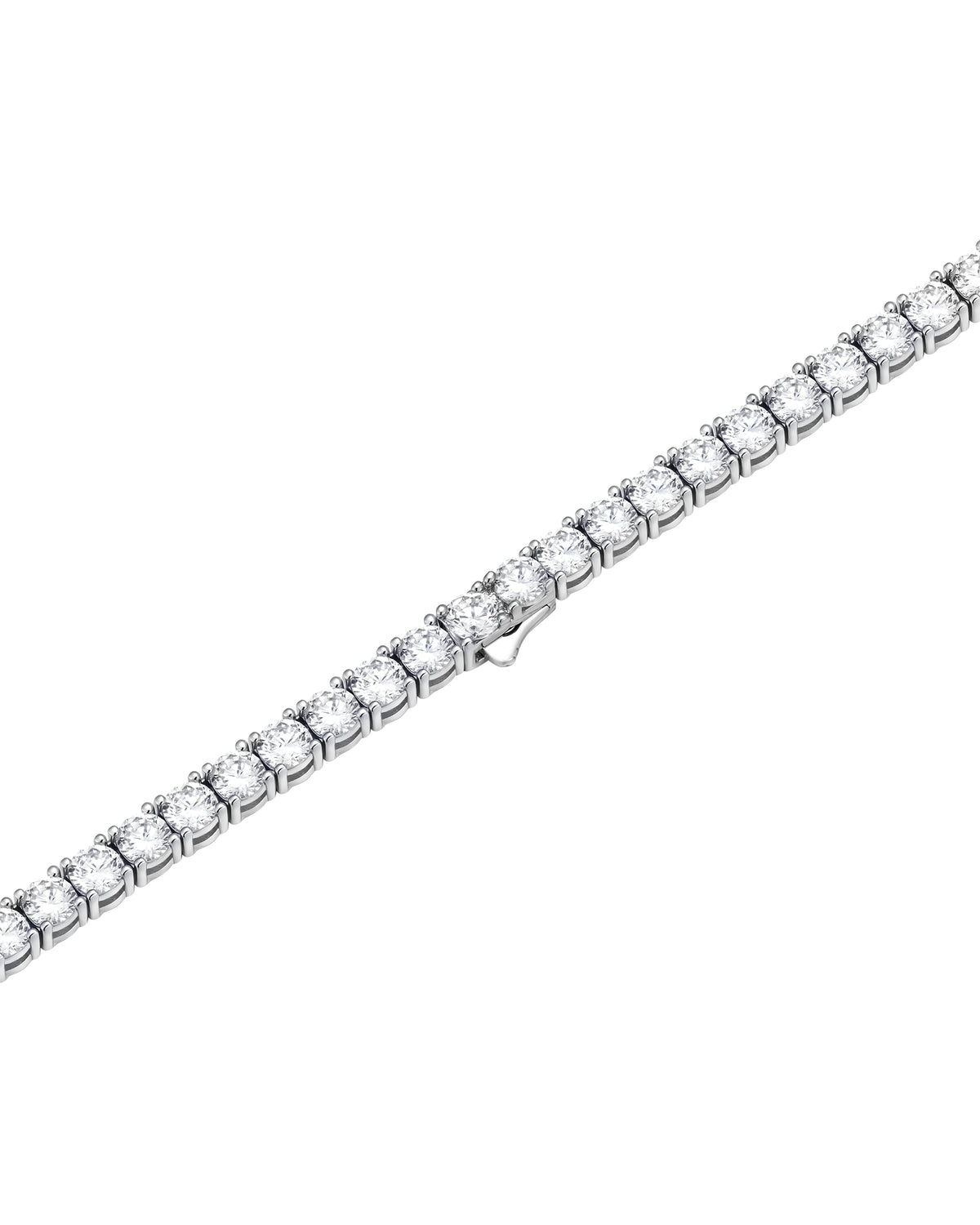 4mm white gold tennis necklace by Iceman Society