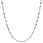 4mm white gold tennis necklace by Iceman Society