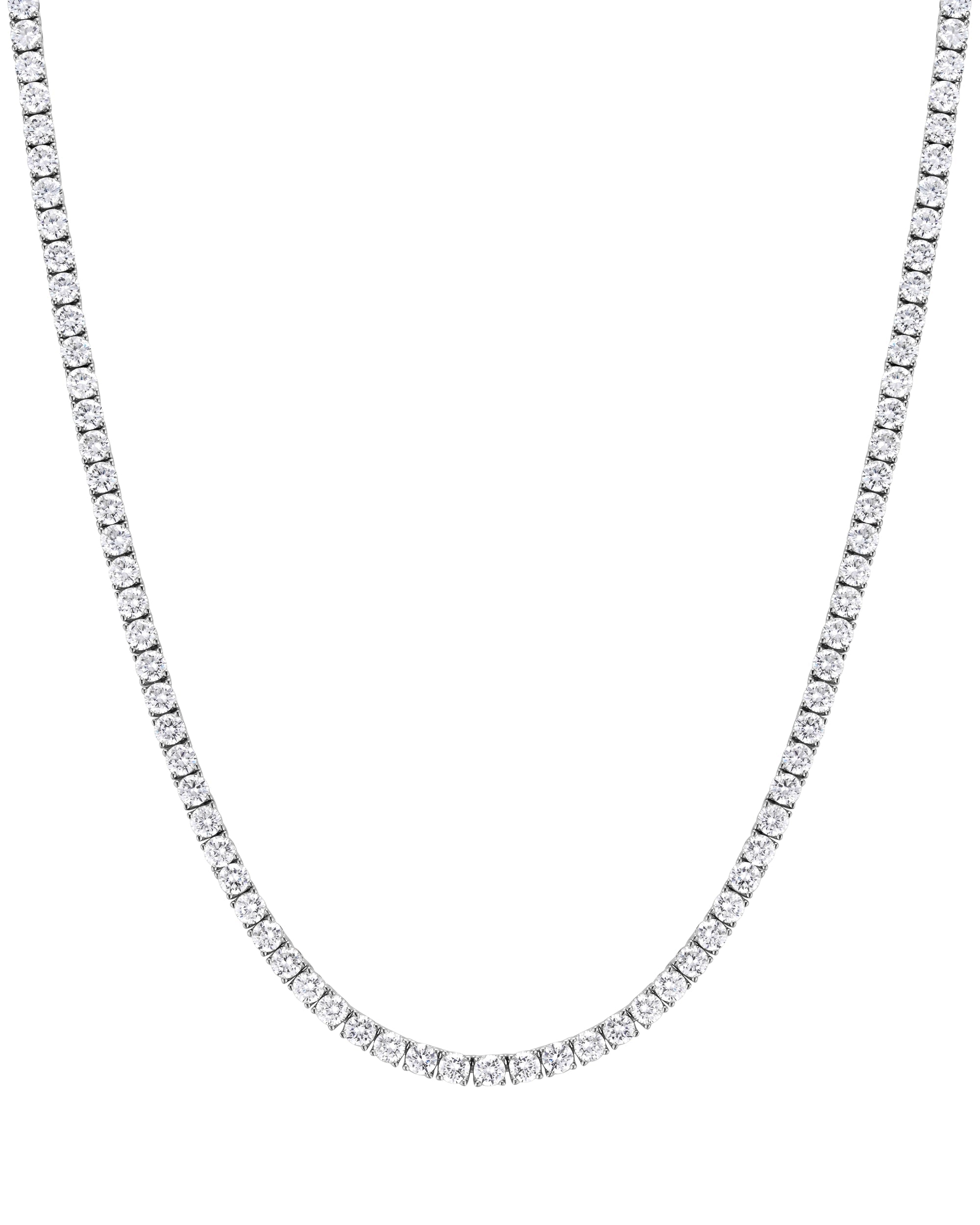 4mm white gold tennis necklace by Iceman Society