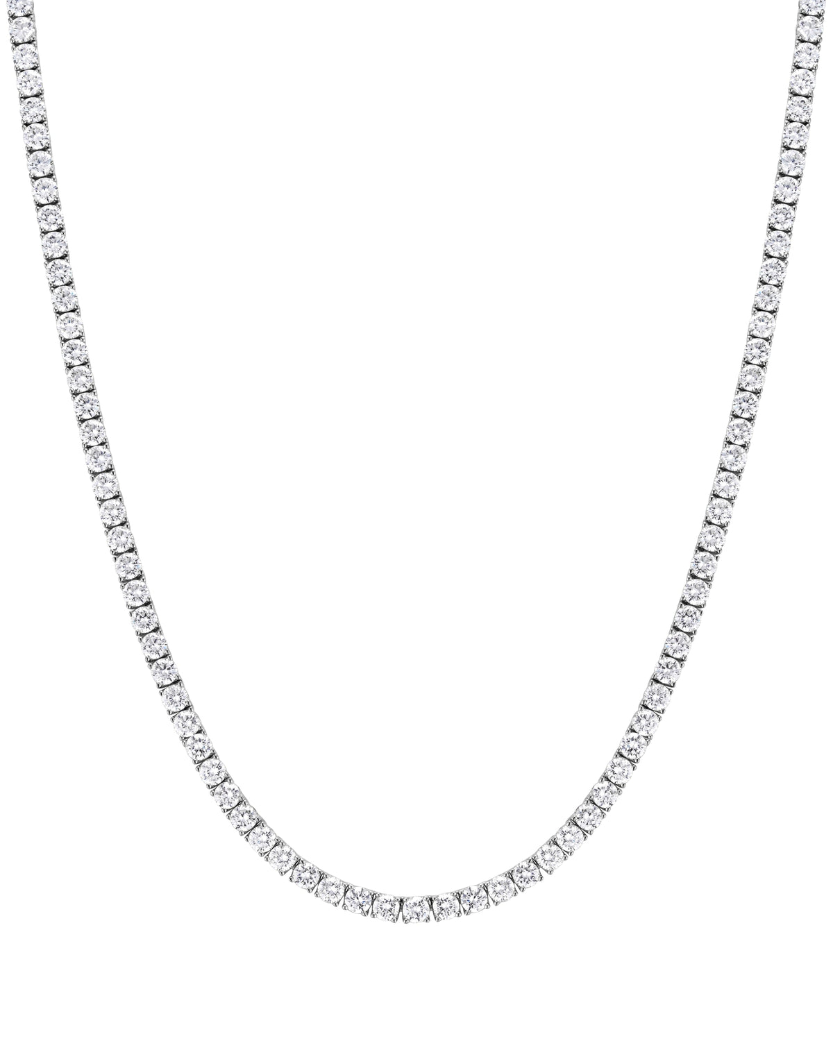 4mm white gold tennis necklace by Iceman Society