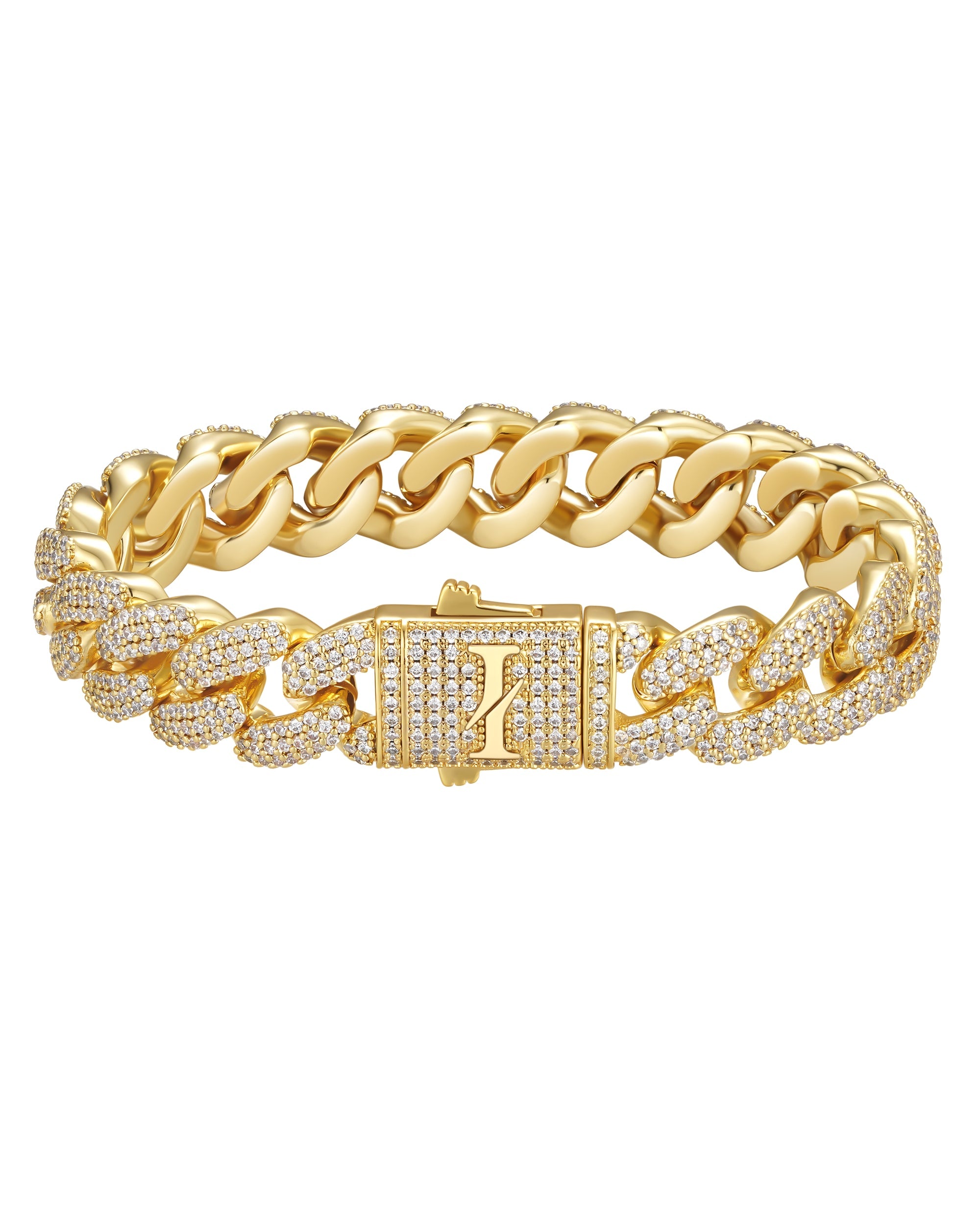 12mm 18k gold iceman cuban bracelet by Iceman Society